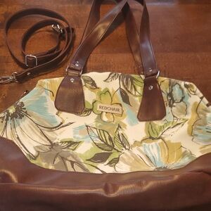 Redchair Brand Multi-color Floral Women's Bag With Removable Crossbody Strap.